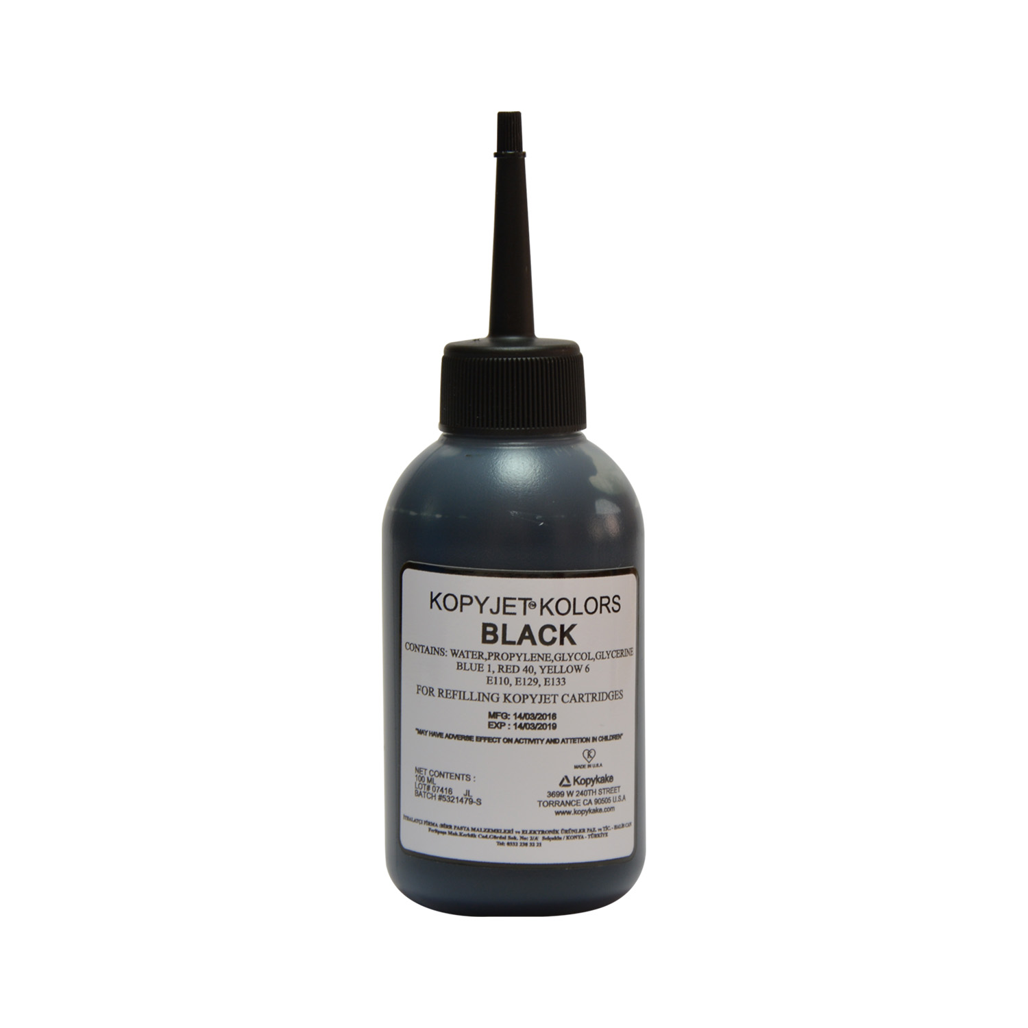 KOPYJET KOLORS SİYAH GIDA BOYASI 100 ml 
